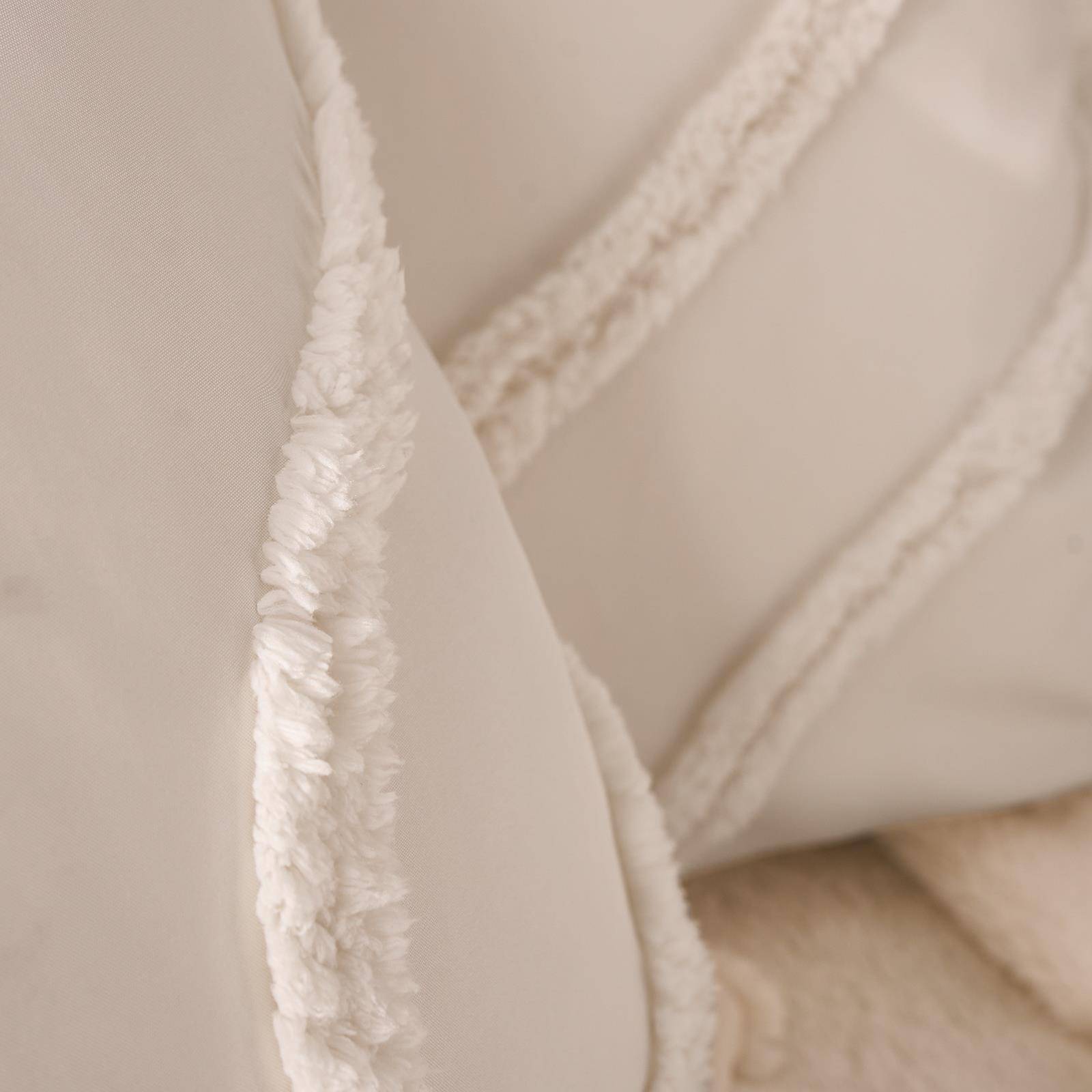 OHS 2 Pack Tufted Contour Cushion Covers 45 x 45cm - Ivory - Image 2