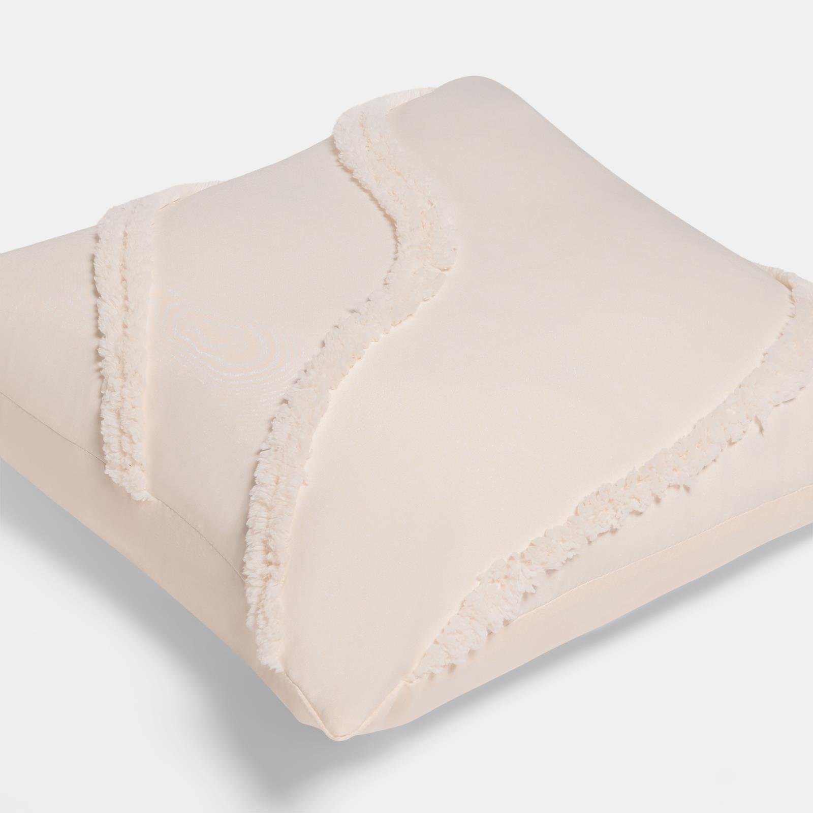 OHS 2 Pack Tufted Contour Cushion Covers 45 x 45cm - Ivory - Image 5