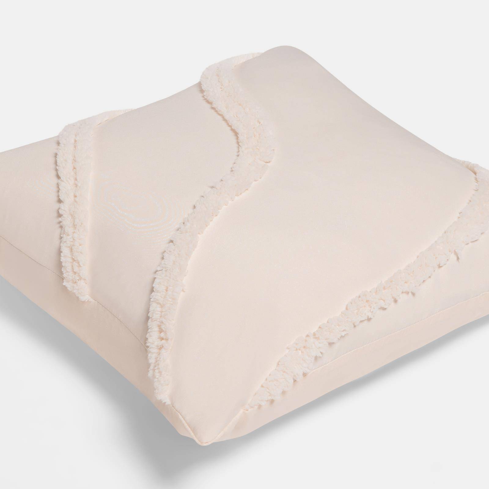 OHS 2 Pack Tufted Contour Cushion Covers 45 x 45cm - Ivory - Image 5