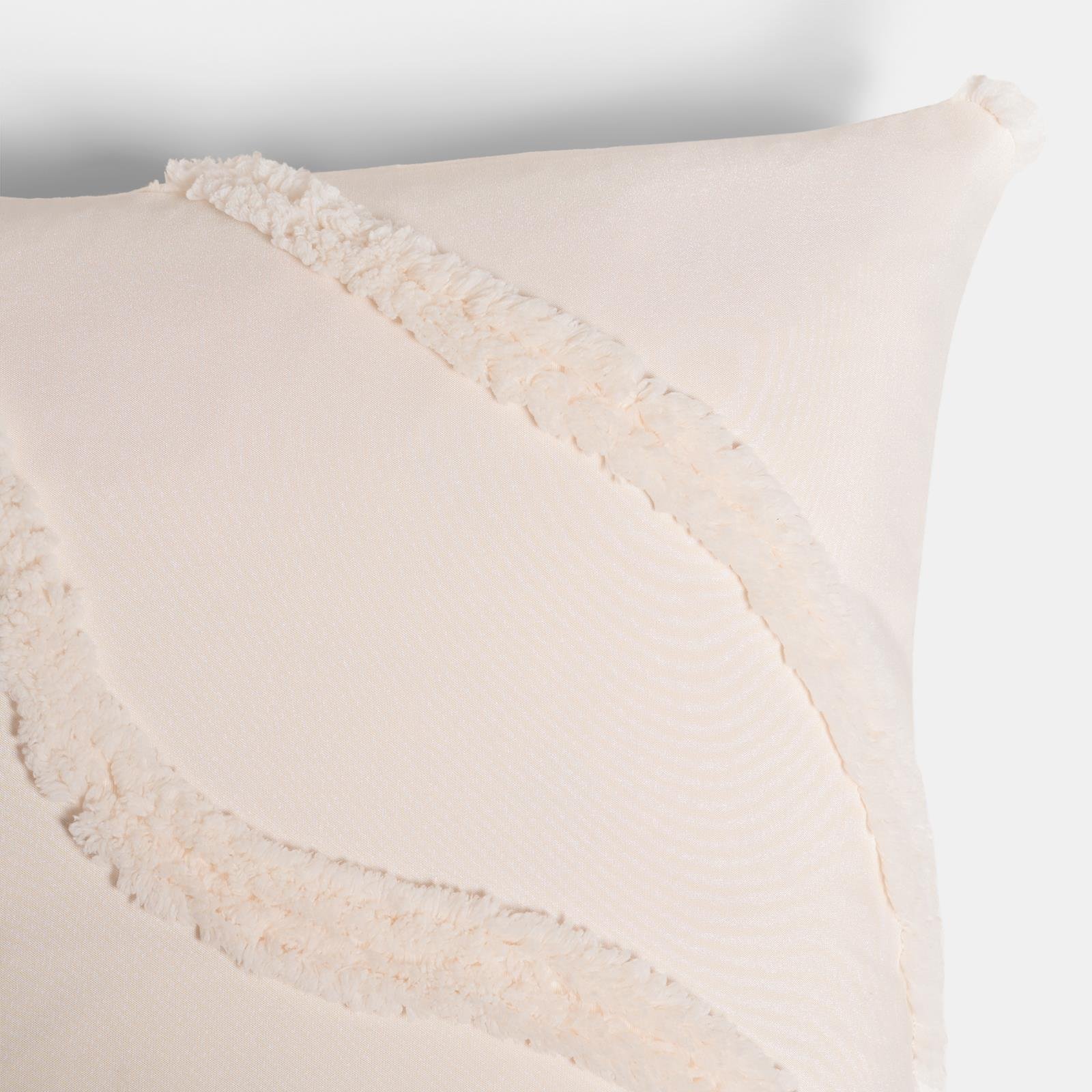 OHS 2 Pack Tufted Contour Cushion Covers 45 x 45cm - Ivory - Image 6