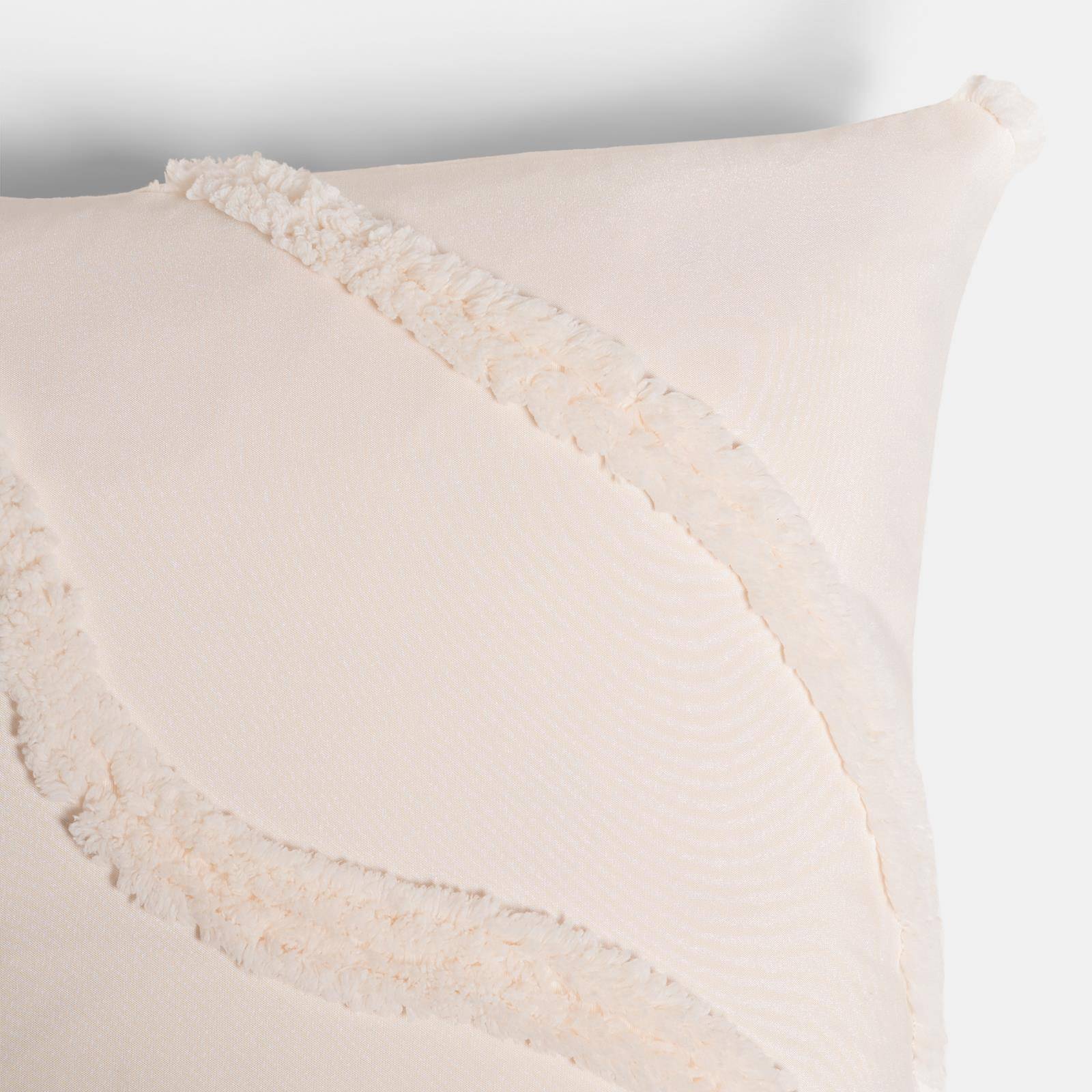 OHS 2 Pack Tufted Contour Cushion Covers 45 x 45cm - Ivory - Image 6