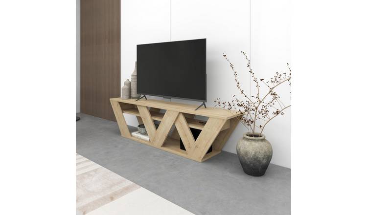 Decortie Ralla TV Unit particleboard with Metal Frame - Oak