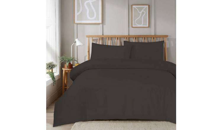 New Edge Blinds Super Soft Plain Grey Duvet Set - King