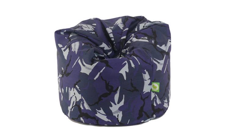 Bean Lazy Urban Camo Cotton Bean Bag Large Size Blue