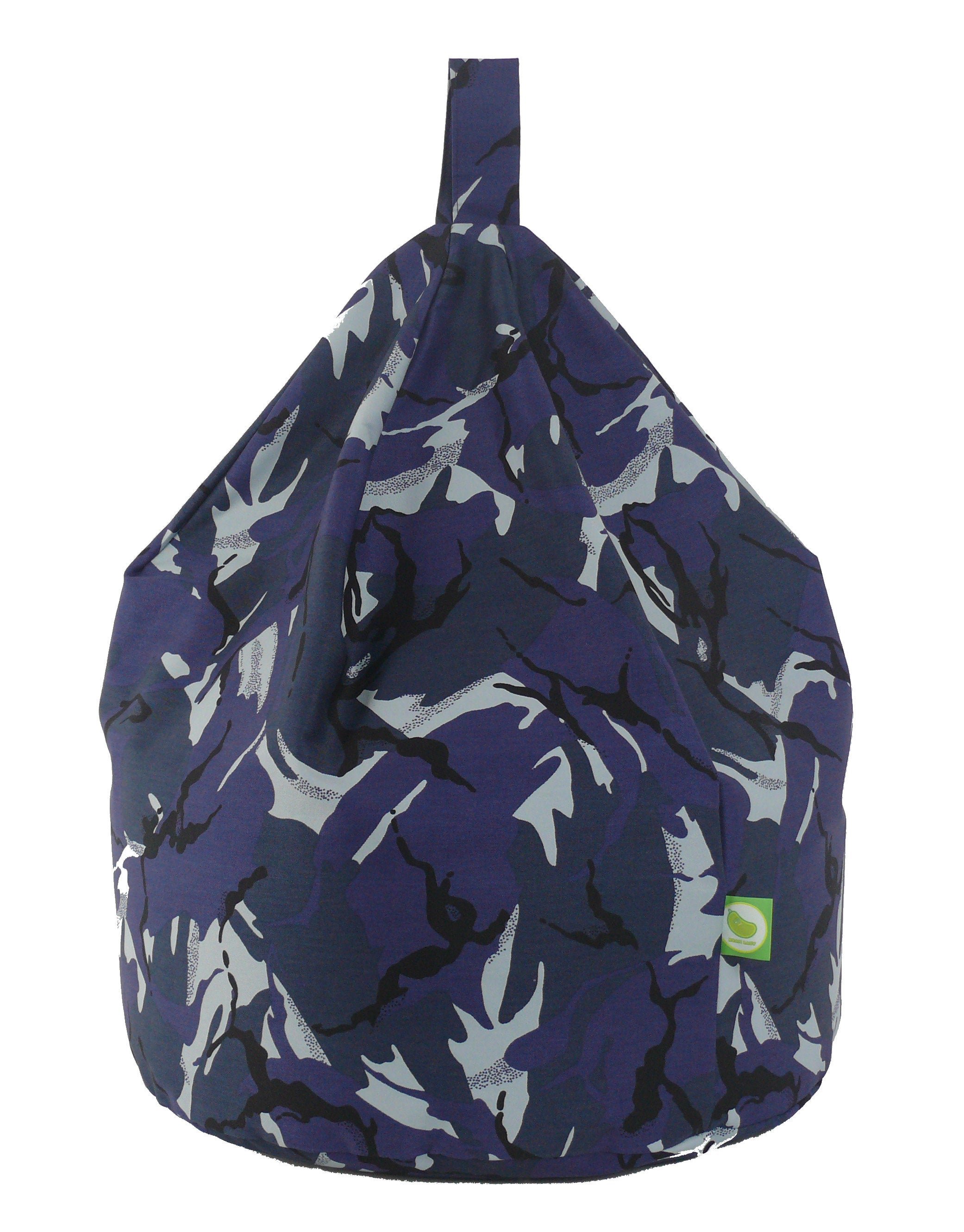 Bean Lazy Urban Camo Cotton Bean Bag Large Size Blue - Image 2