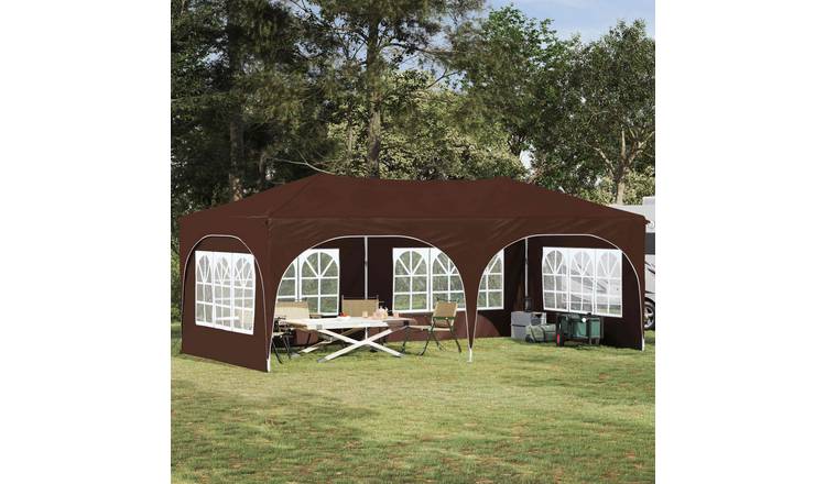 Walplus 575 x 288 x 245 cm Oxford Fabric Outdoor Pop Up Party Tent - Brown