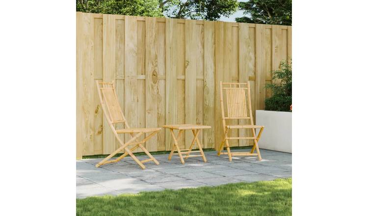 Walplus 2 Piece Bamboo Folding Chairs - Brown - 46 x 66 x 99 cm