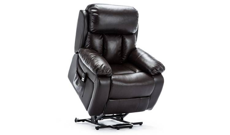 Furniture Online Chester Dual Motor Rise Recliner Heat and Massage Chair - Brown