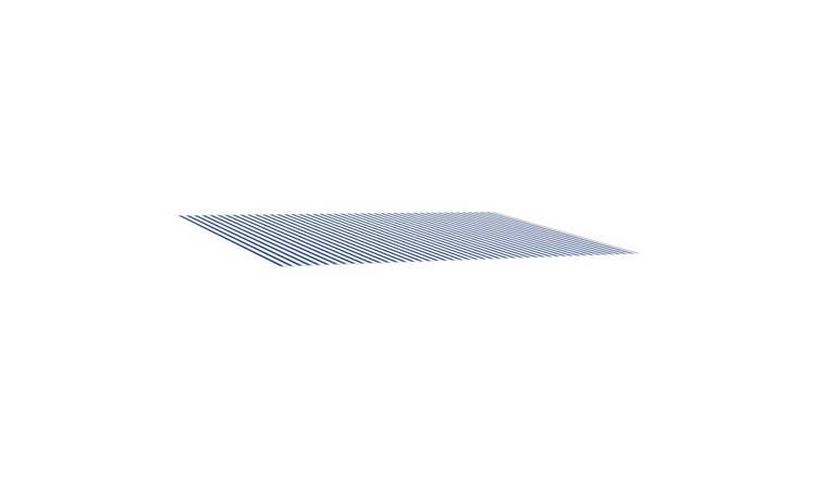 Walplus Polyester Awning Replacement Fabric - Blue and White - 400 x 350 cm