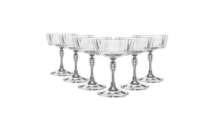 Bormioli Rocco America '20s Cocktail Saucers - 275ml - Clear - Pack of 6