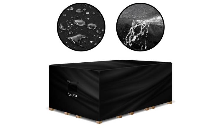 Futura Rectangular Waterproof Premium Garden Furniture Cover 300cm - Black