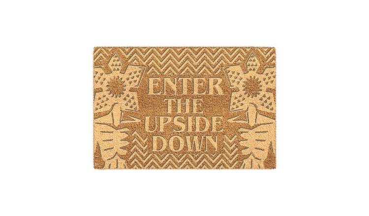 Stranger Things Enter The Upside Down Embossed Door Mat - Natural
