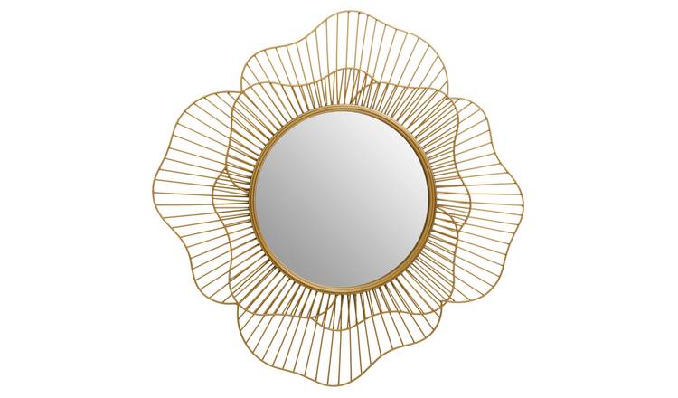 Orsina Matera Flower Wall Mirror – Gold