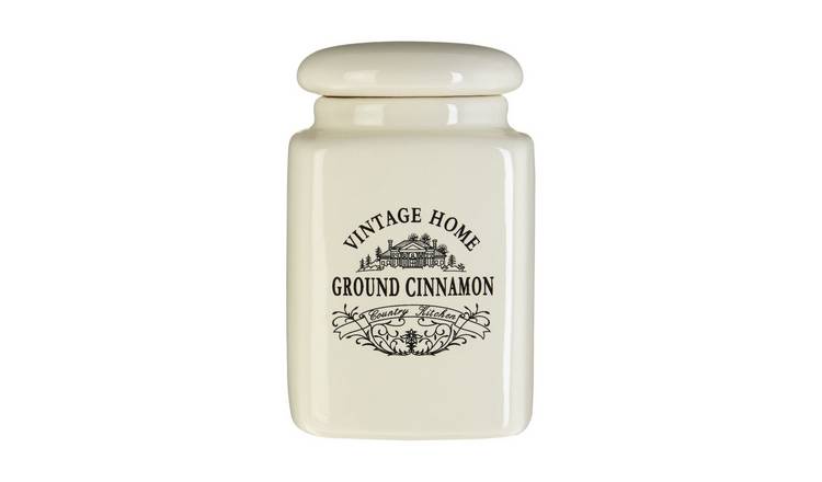 Orsina Vintage Home Set of Six Spice Jars – Cream