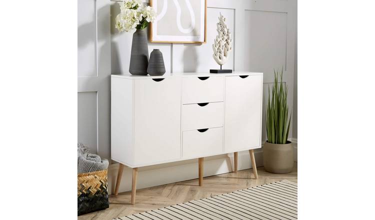 Home Source Boden 2 Door 3 Drawer Sideboard - White