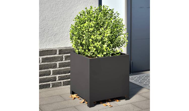 Walplus Steel Garden Planter - Black V2 - 40 x 40 x 40 cm