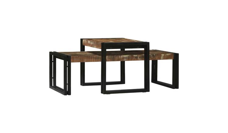 Walplus Pack of 2 Coffee Table - Multicolour - 48 x 40 x 40 cm