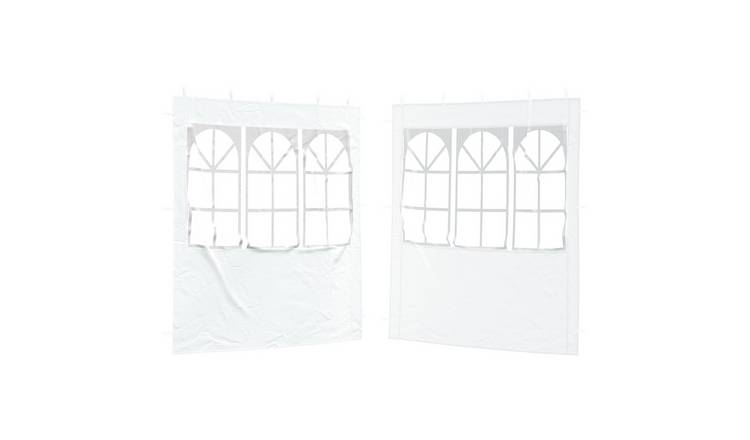 Walplus 200 x 195 cm PE Replacement Party Tent Sidewalls 2pcs - White