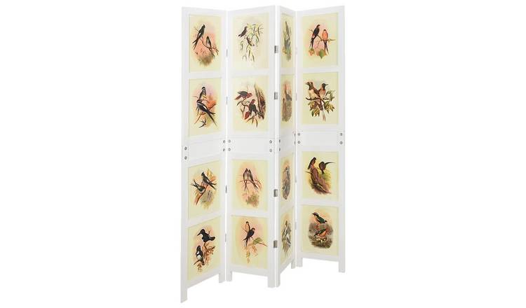 Walplus MDF Folding Room Divider - White - 141.5 x 165 cm