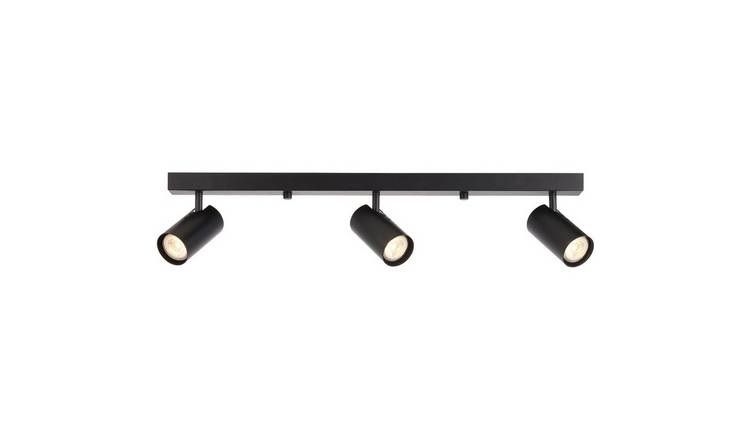 Loops Direct 70cm Long Steel Ceiling Spotlight Bar - Matt Black