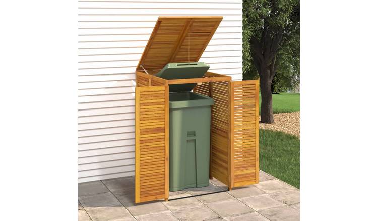 Walplus Single Wood Wheelie Bin Store - 70 x 89 x 117 cm