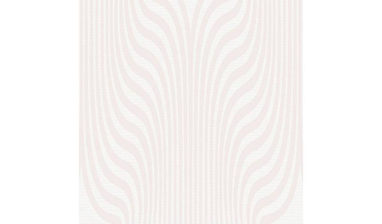 Grandeco Decotown Retro Geometric Textured Wallpaper - Ivory Neutral