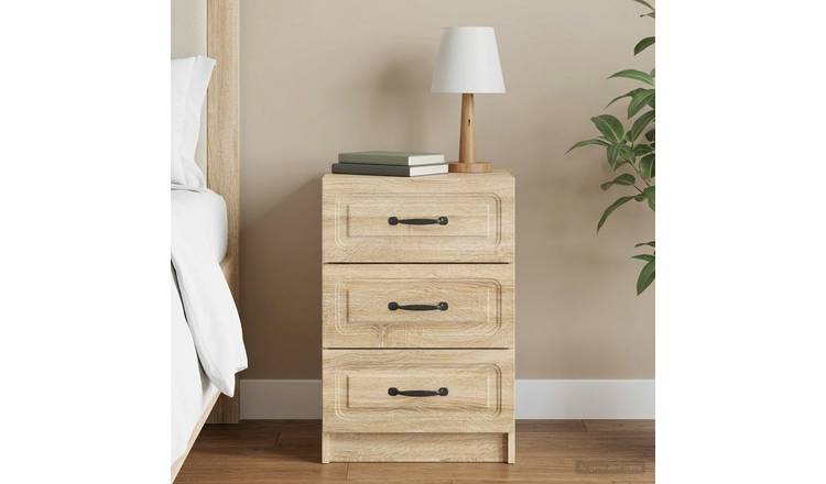 Walplus Engineered Wood Bedside Table - Sonoma Oak - 43 x 41 x 63.5 cm