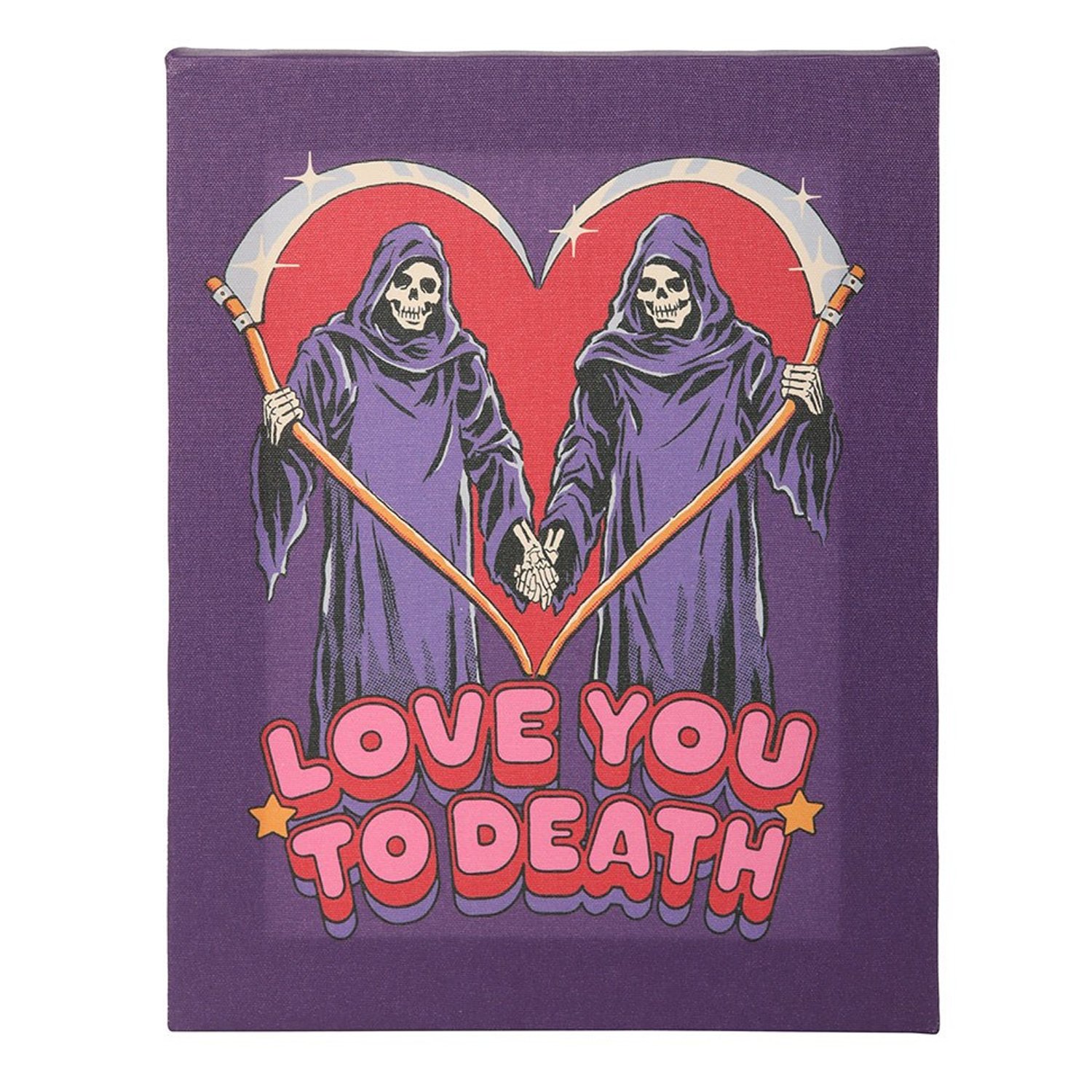 Steven Rhodes Love You To Death Canvas Plaque - Image 1