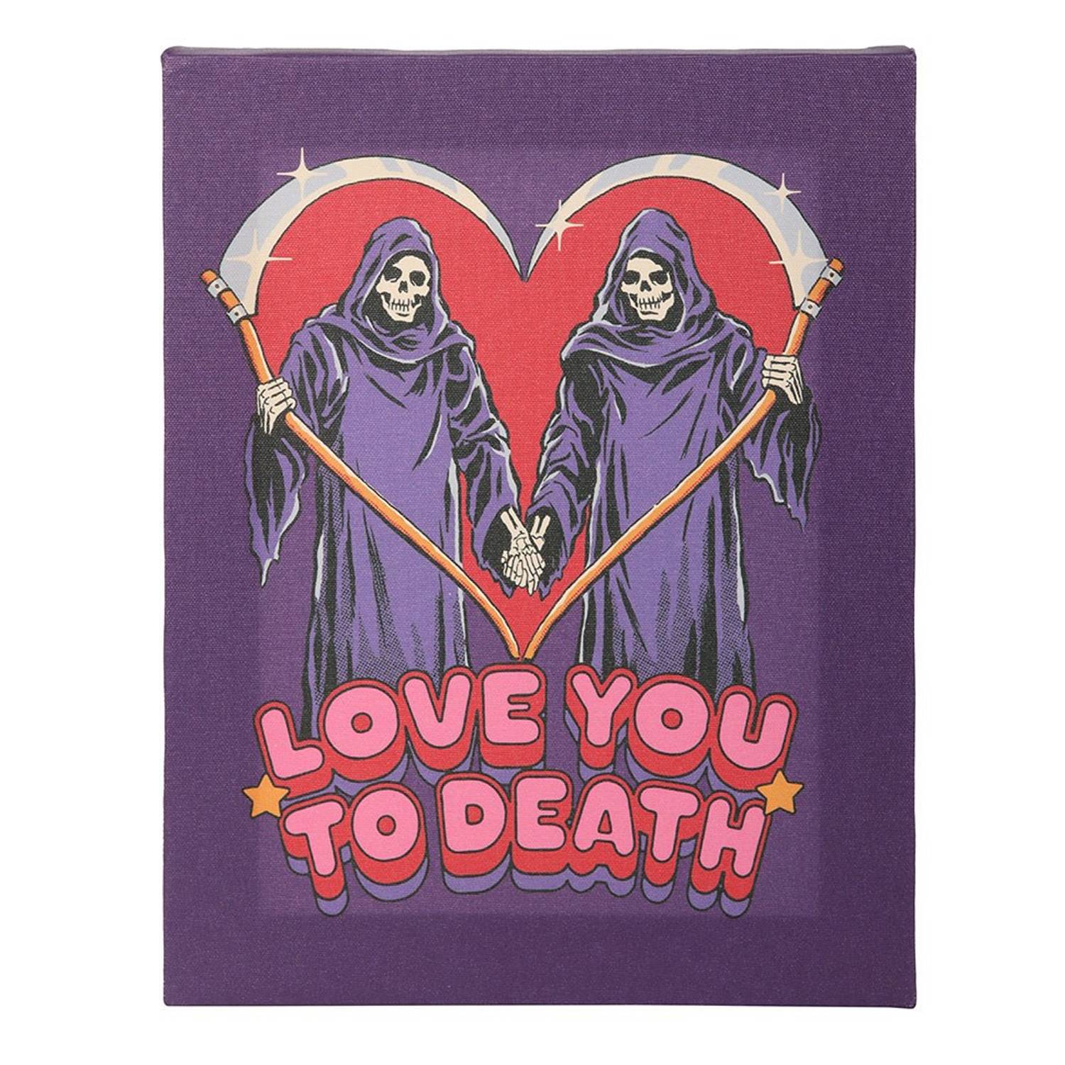 Steven Rhodes Love You To Death Canvas Plaque - Image 1