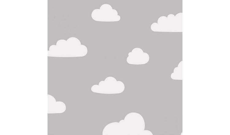 World Of Wallpaper Clouds Wallpaper - Grey & White