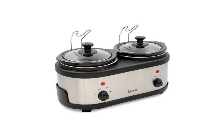 Quest 2 Pot Slow Cooker - Stainless Steel