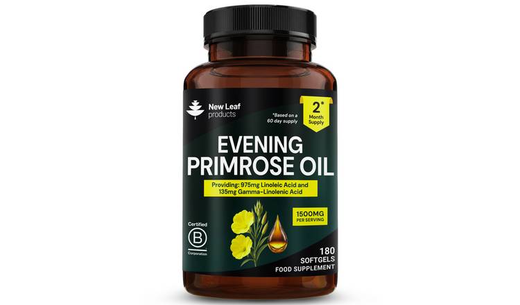 New Leaf Evening Primrose Oil Omega 6 Providing GLA & LA 1500mg - 180 Softgels