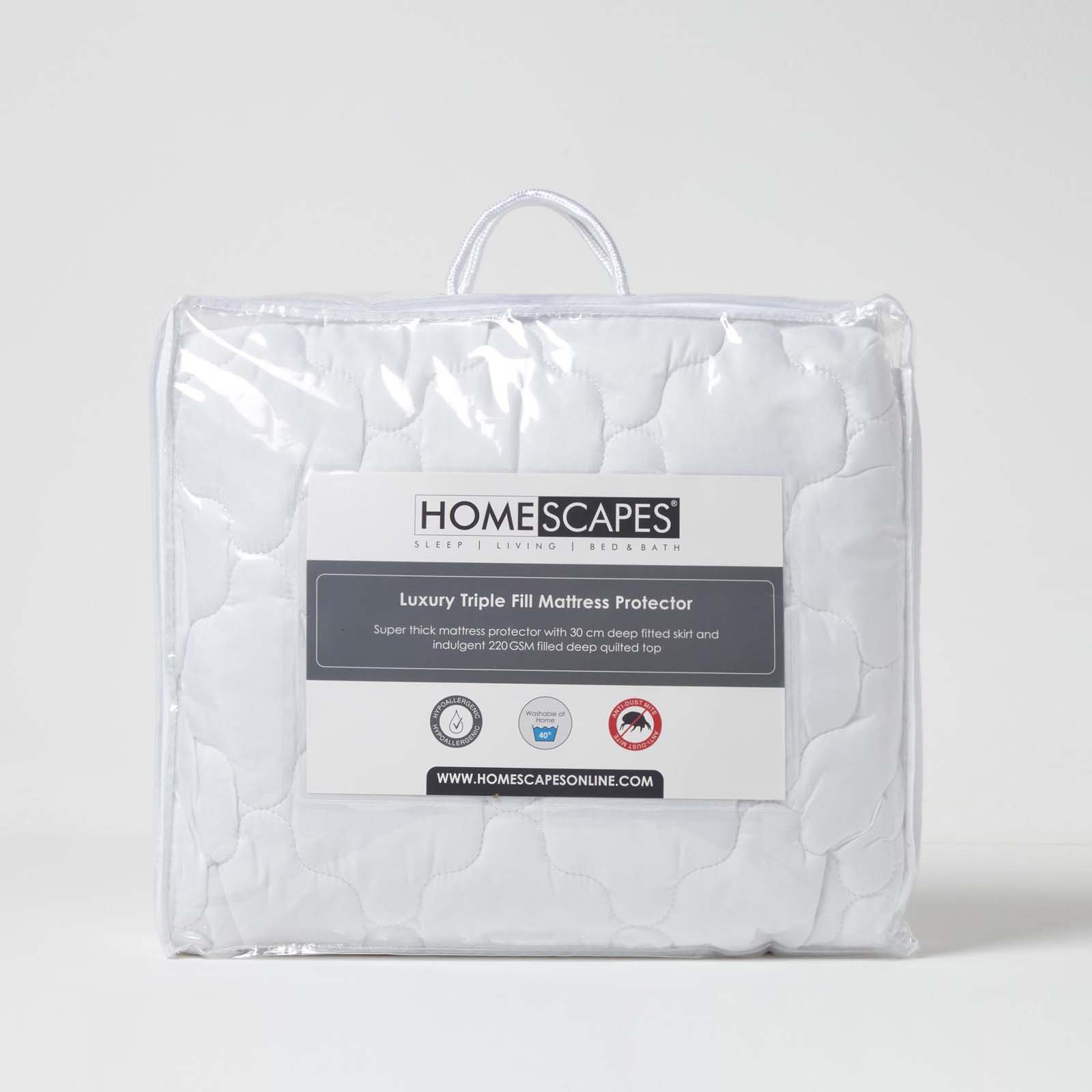 Homescapes Triple Fill Mattress Protector - Single - Image 5