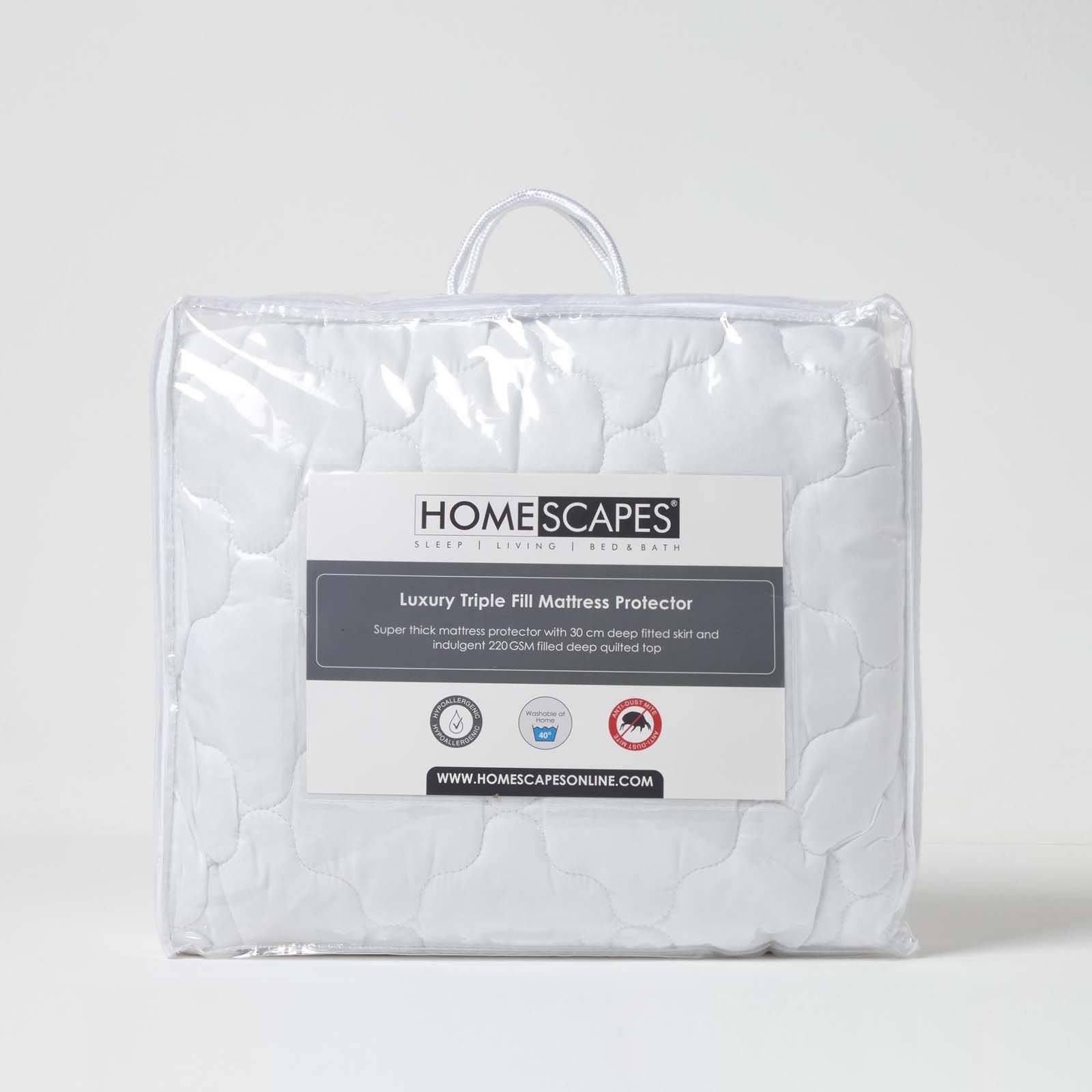 Homescapes Triple Fill Mattress Protector - Single - Image 5