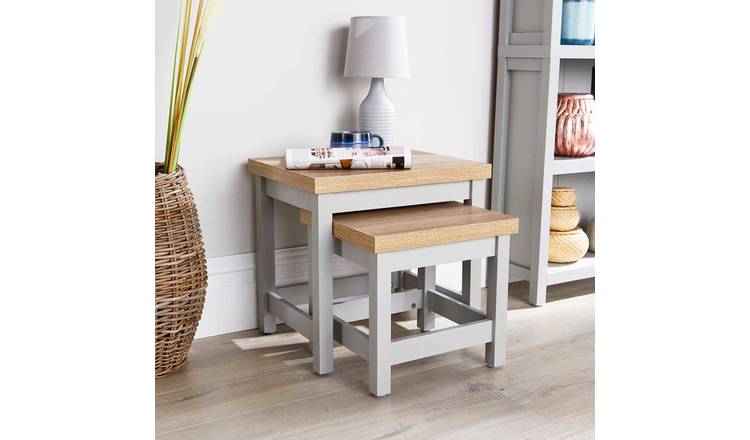 Home Source Avon Nest of 2 Tables - Grey