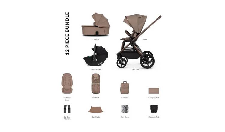 Venicci Upline 3 3-in-1 Travel System - Black/Sand