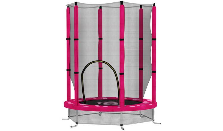 AIYAPLAY Steel Enclosure Indoor Outdoor Octopus Kids Trampoline - Pink