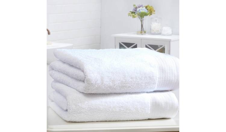 Rapport Home Chatsworth 2 Piece Bath Sheet - 100 x 140cm - White