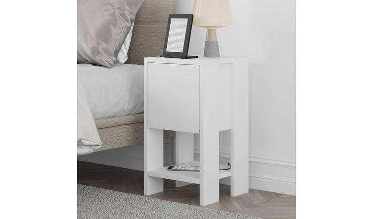 Decortie Ema Particleboard Bedside Table - White