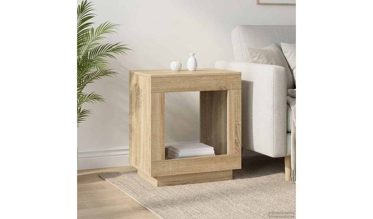 Walplus Engineered Wood Side Table - Sonoma Oak - 60 x 40 x 65 cm