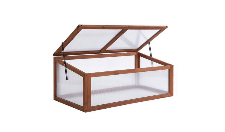 Outsunny Wooden Polycarbonate Cold Frame – Brown