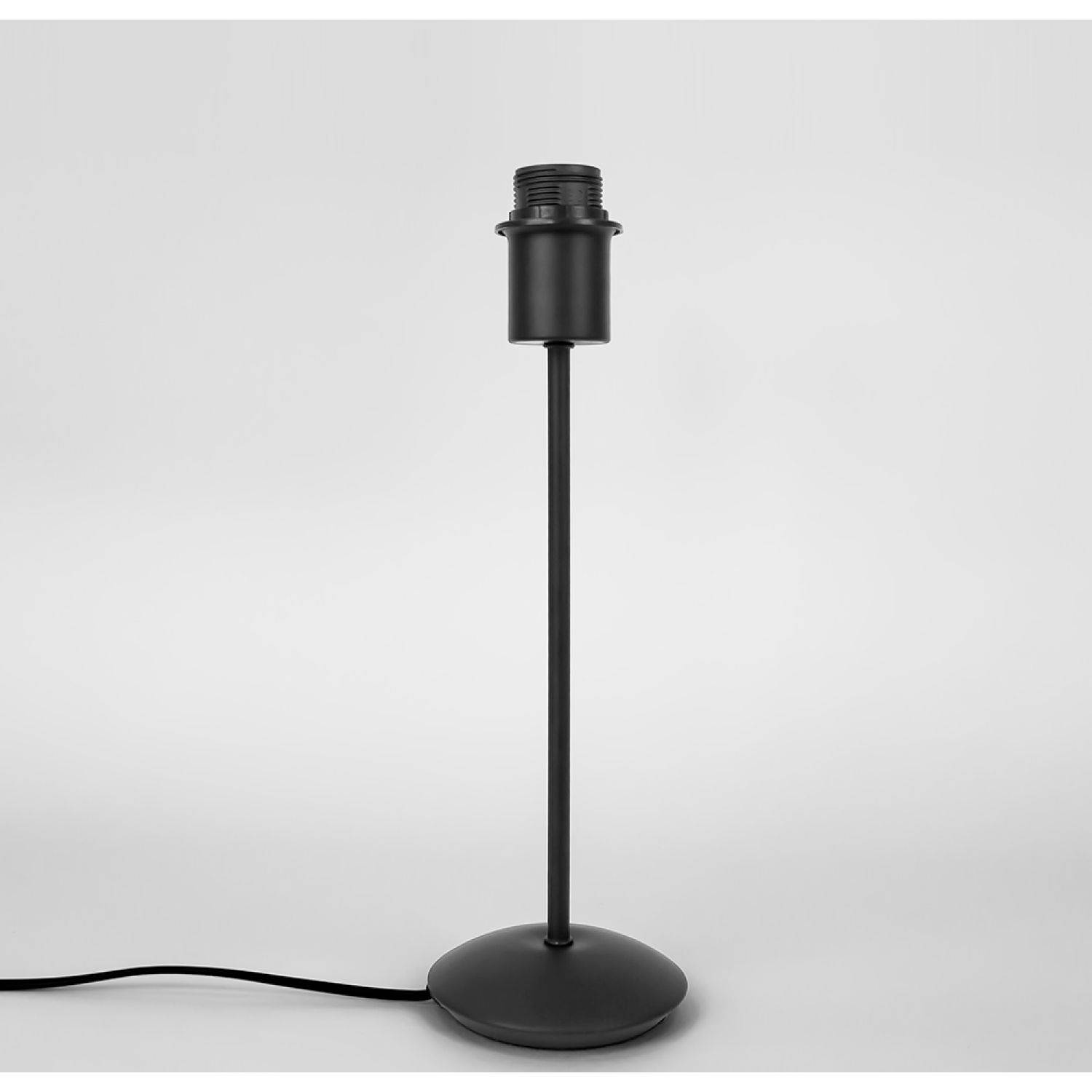 Happy Homewares Sleek Matt Black Metal Base with Inline Switch Table Lamp - 12cm - Image 2