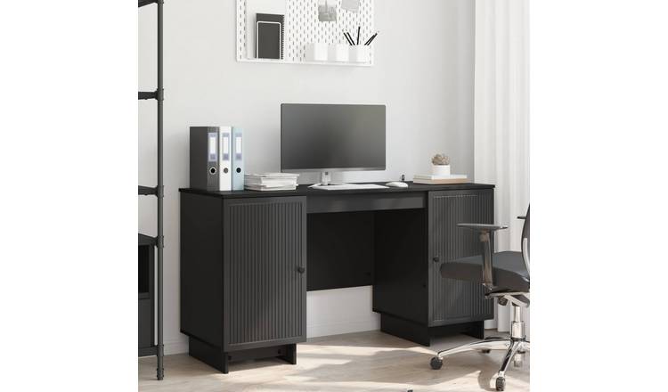 Walplus Engineered Wood Desk - Black - 142.5 x 50 x 75 cm