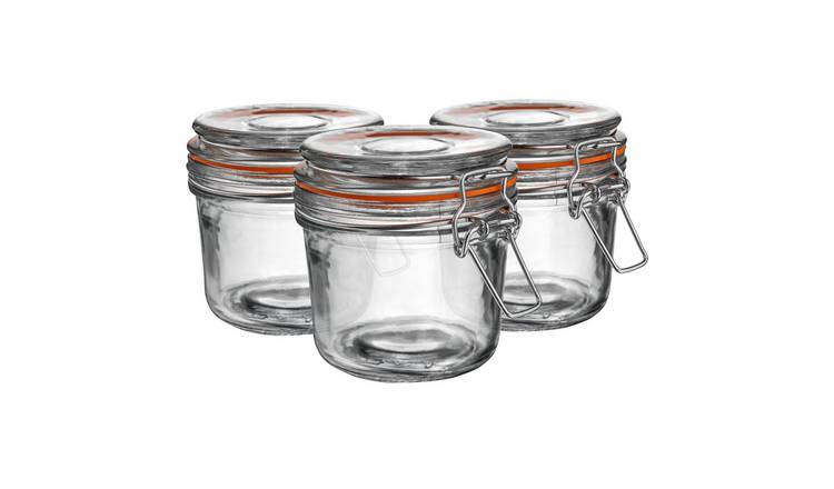 Argon Tableware Glass Storage Jars - Pack of 6