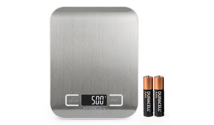 Keplin Cook 10kg Stainless Steel Digital Kitchen Scale - Silver & White