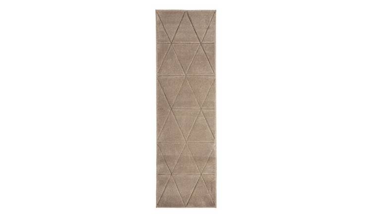 Mega Flooring Beige Modern Geometric Runner - 60 x 200cm