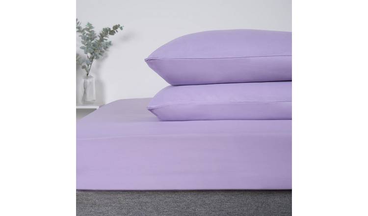 OHS 2 Pack Plain Dyed Housewife Pillowcases - Lilac