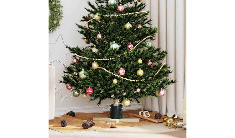 Walplus Wood Christmas Tree Stand 1.73 - Green - 50 x 50 x 16 cm