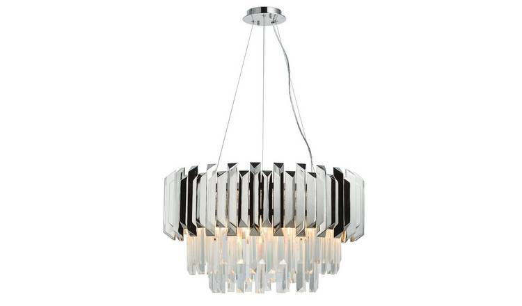 Loops Direct Crystal Pendant Light - Polished Stainless