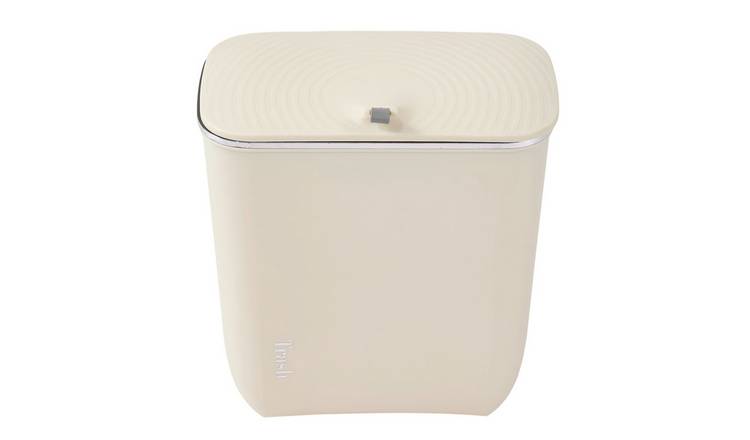 Living and Home 9L Waste Bin with Lid - Cream
